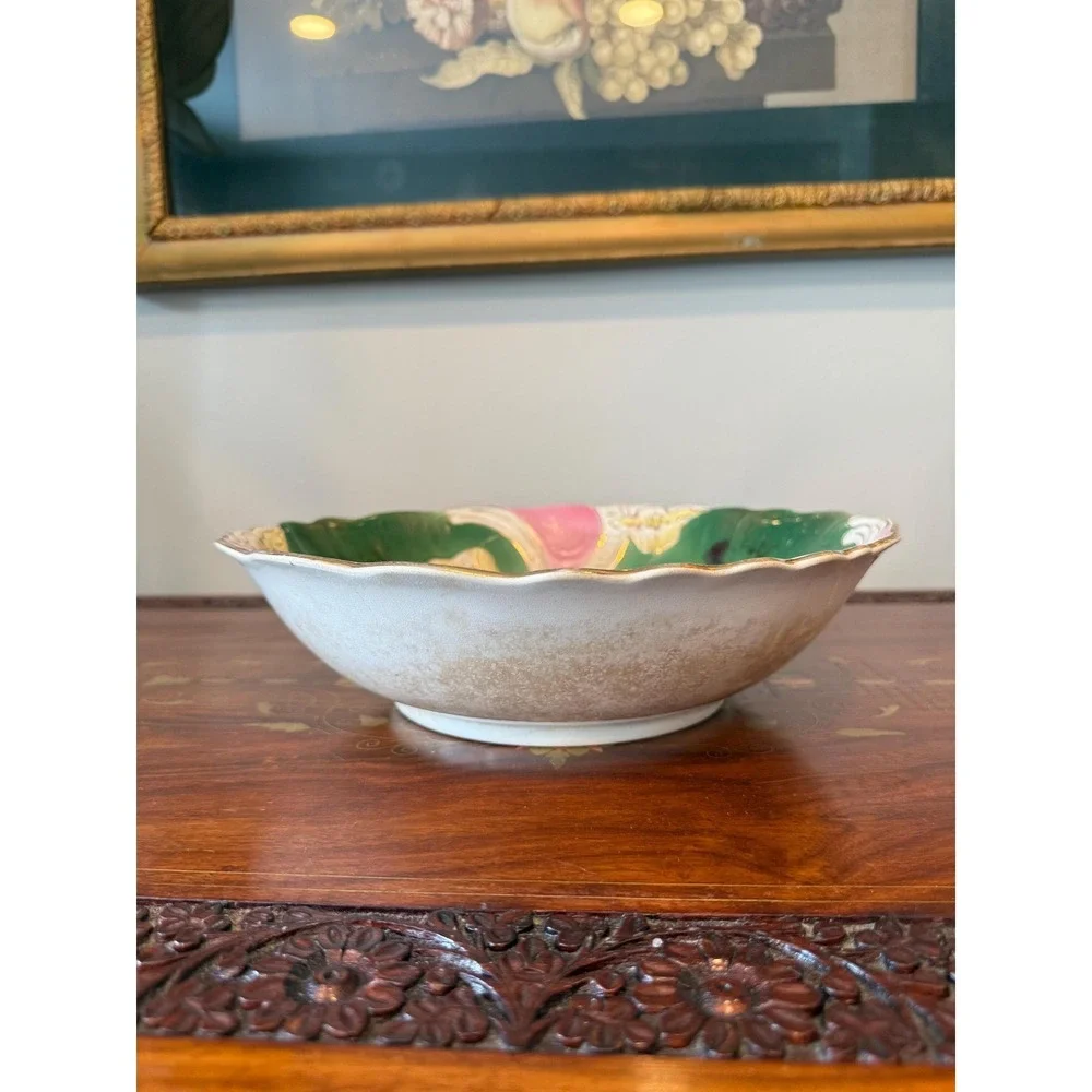 Antique Buffalo Pottery Floral Art‎ Nouveau Bowl 11